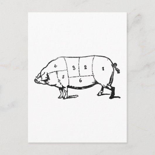 6 Graden Bacon Briefkaart (Voorkant)