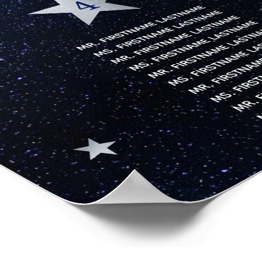 6 Grafiek 6 Tabelhemelaar Sterren Skeletgordel Poster (Hoek)