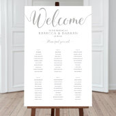 6 Grafiek Silver Tabel Wedding Seating Poster
