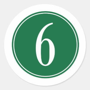 #6 Groene Cirkel Ronde Sticker