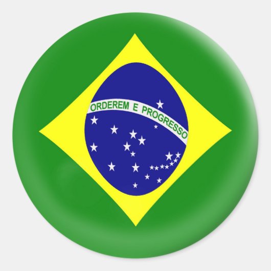 6 grote stickers Braziliaanse vlag (Voorkant)