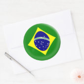 6 grote stickers Braziliaanse vlag (Envelop)