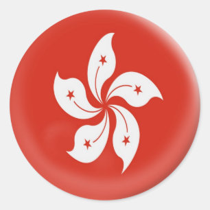 6 grote stickers Hong Kong vlag