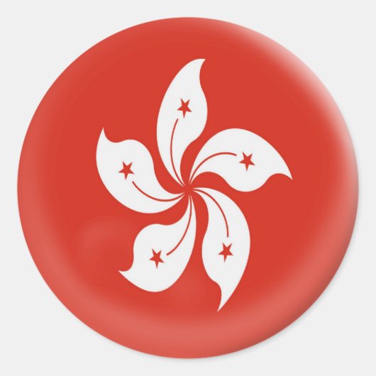 6 grote stickers Hong Kong vlag (Voorkant)