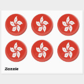 6 grote stickers Hong Kong vlag (Vel)