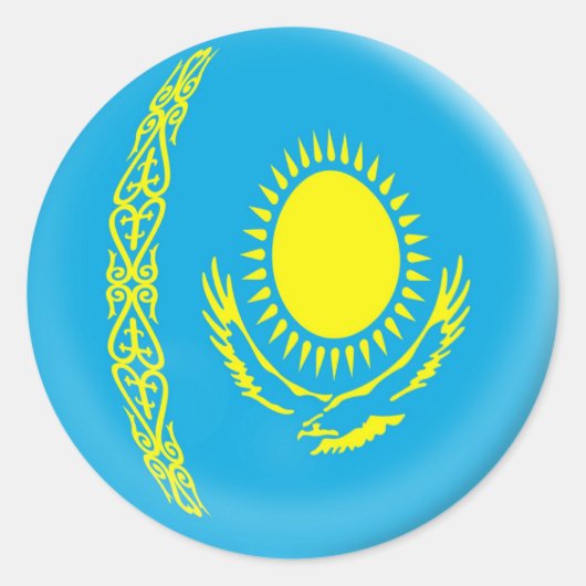 6 grote stickers Kazachstan vlag (Voorkant)