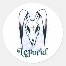 (6 grote Stickers) Leporid bunny logo