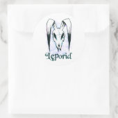 (6 grote Stickers) Leporid bunny logo Ronde Sticker (Tas)