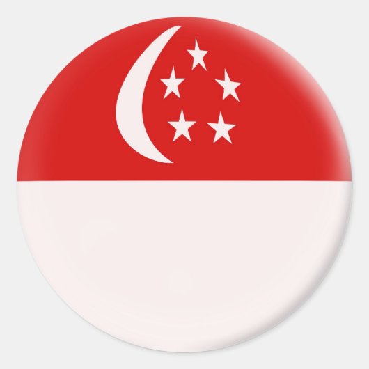 6 grote stickers Singaporese vlag (Voorkant)