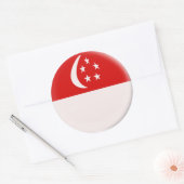6 grote stickers Singaporese vlag (Envelop)