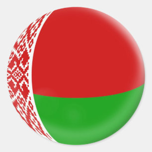 6 grote stickers Wit-Russische vlag