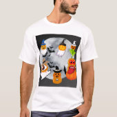 6 Halloween karakters T-shirt (Voorkant)