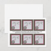 6 Heart Lock Wedding Favoriete Labels Briefkaart (Voorkant / Achterkant)