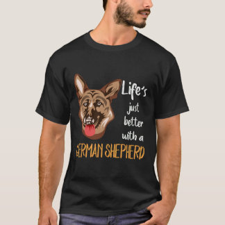 6 Het leven is gewoon beter met een Duitse herder T-shirt