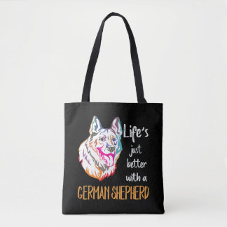 6 Het leven is gewoon beter met een Duitse herder Tote Bag