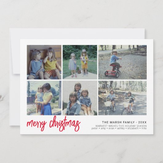 6 Het Manuscript van de Foto Zure Kerstmis - de Wi Feestdagenkaart (Voorkant)