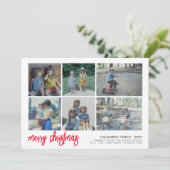 6 Het Manuscript van de Foto Zure Kerstmis - de Wi Feestdagenkaart (Staand voorkant)