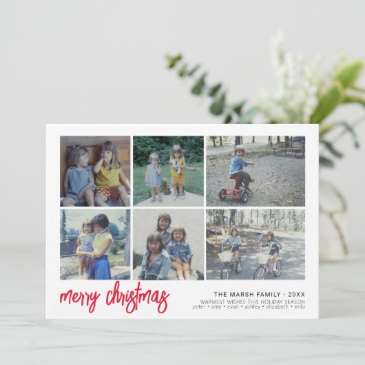 6 Het Manuscript van de Foto Zure Kerstmis - de Wi Feestdagenkaart (Staand voorkant)