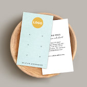 6 Hole Stud met Blue Linen Display Business C Visitekaartje