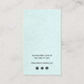 6 Hole Stud met Blue Linen Display Business C Visitekaartje (Achterkant)