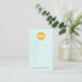 6 Hole Stud met Blue Linen Display Business C Visitekaartje (Staand voorkant)