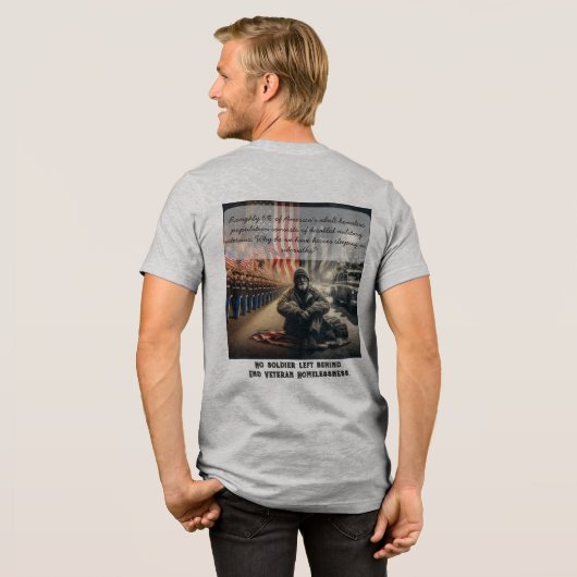 "6" Homeless Veteran Awareness Tri-Blend Shirt (Voorkant)