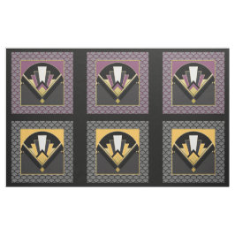 # 6 Iconische Art Deco Fan design panelen 16 inch Stof