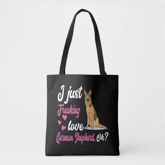 6 Ik ben gewoon gek op Duitse herder OK Tote Bag (Voorkant)