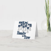 6 in een rij klaar om dieselt럭 Vaderdag te slepen  Kaart (Voorkant)