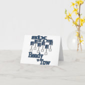 6 in een rij klaar om dieseltafelvaderdag te slepe kaart (Gele Bloem)