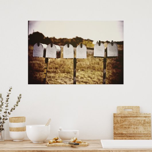 6 in een rij { U hebt postreeks} Poster (Keuken)