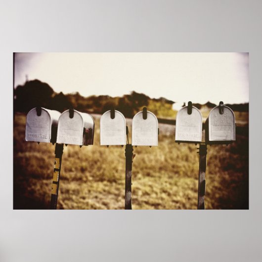 6 in een rij { U hebt postreeks} Poster (Voorkant)