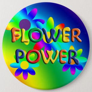 6-inch Button met ventilatorkracht Hippie