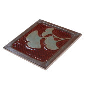 6-inch keramische tegels met Green Gingko leaf Tegeltje (Zijkant)