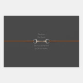 6-inch Snaffle Bit & Reins Custom Text Equestrian Inpakpapier Vel (Voorkant 3)