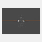 6-inch Snaffle Bit & Reins Custom Text Equestrian Inpakpapier Vel (Voorkant)