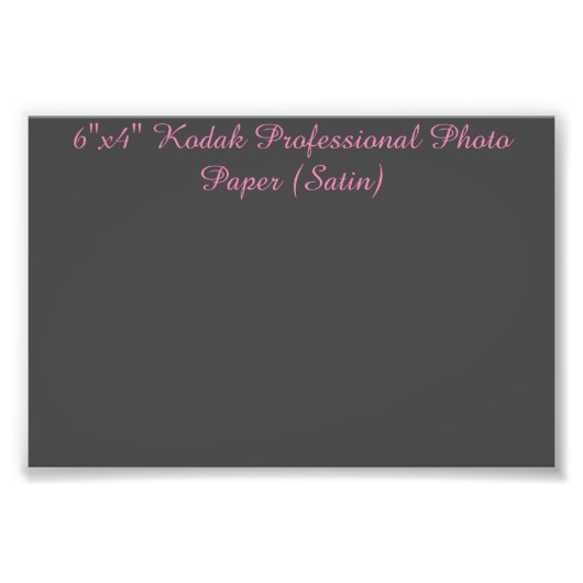 6-inch x4-inch Kodak Professional-fotopapier (Sati Foto Afdruk (Voorkant)