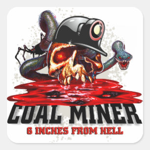 6 INCHES VAN DE HEL VIERKANTE STICKER