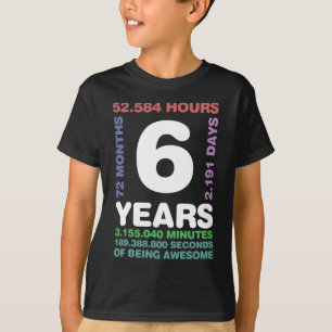 6 jaar 72 maanden verjaardag t-shirt