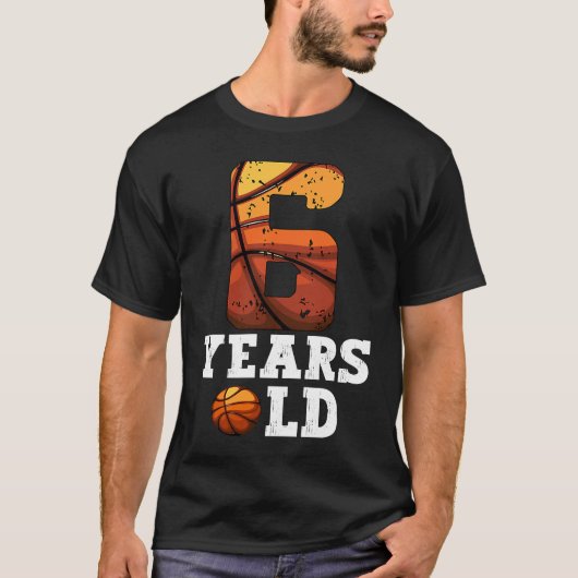 6 jaar basketbal op 6 jaar t-shirt (Voorkant)