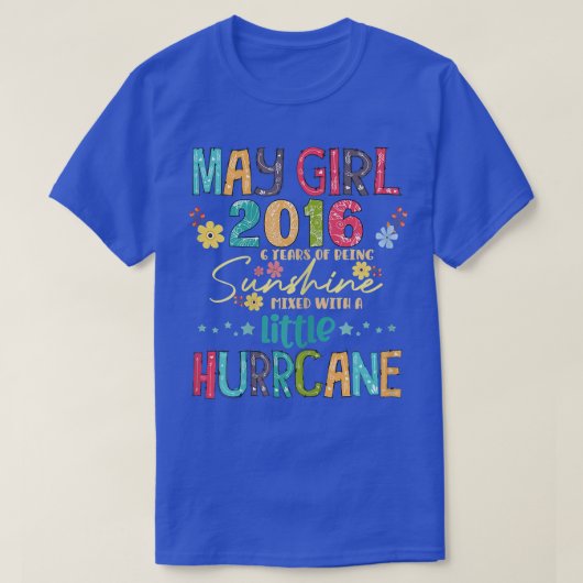 6 jaar Geweldige sinds 2016 Meisjes 2016 T-shirt (Design voorkant)