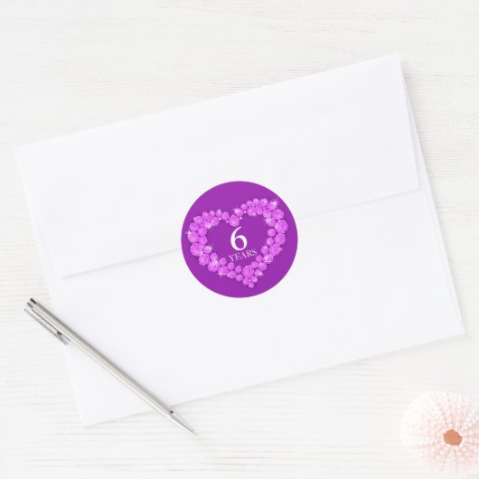 6 jaar hartstilstand sticker (Envelop)