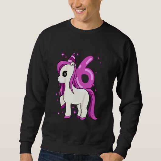 6 jaar Kinder Unicorn Trui (Voorkant)