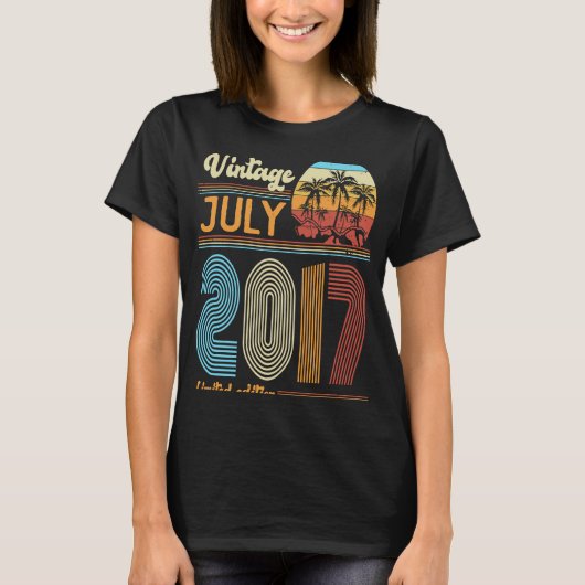 6 jaar op de verjaardag van de bevalling juli 201 t-shirt (Voorkant)