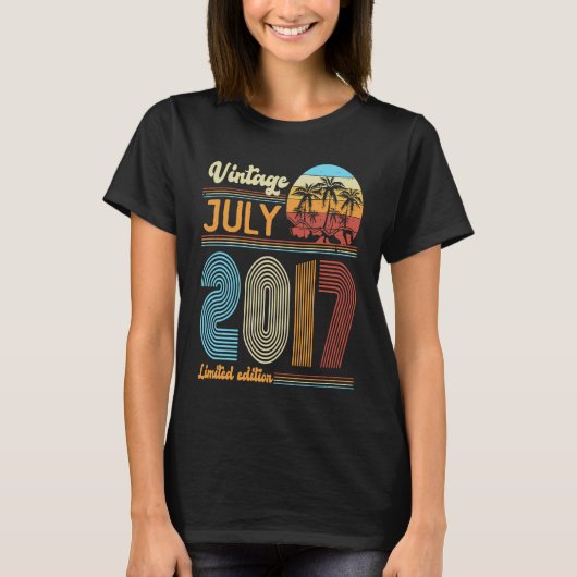 6 jaar op de verjaardag van de bevalling juli 201 t-shirt (Voorkant)