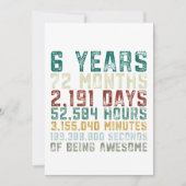  6 jaar oud 6 jaar oud Jubileum Kaart (Voorkant)