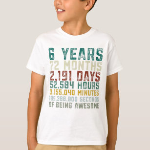  6 jaar oud 6 jaar oud Jubileum T-shirt
