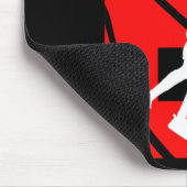 6 jaar oud 6e verjaardag jongen basketbal liefhebb muismat (Hoek)