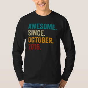 6 jaar oud 6e verjaardag jongen Geweldige sinds ok T-shirt