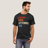 6 jaar oud cadeau legende sinds september 2016 6th t-shirt (Voorkant volledig)